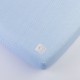 A sky-blue bedsheet