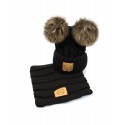 Cap and Chimney - black color - Natural Fur