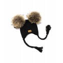 Cap A - black color - Natural Fur