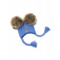 Hat A  - color blue - Natural Fur