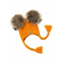 Hat A - color orange - Natural Fur