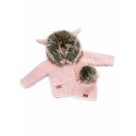 Set Jacket + Cap, powder pink, Faux fur