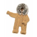 All-year-round suit for babies, handmade honey - artificial fur