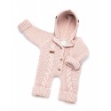 All-year-round suit for babies, handmade powder pink, without fur