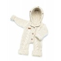 All-year-round suit for babies, handmade cream - without fur