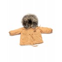 Children's Spring Jacket, Parka - Honey with Natural Fur