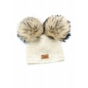 Cap, Baby Alpaca, Natural Fur, Beige