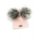 Hat Baby alpaca , natural fur