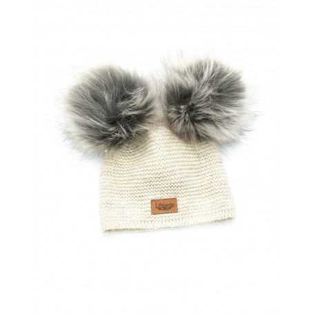 Hat Baby alpaca , natural fur