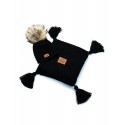 Baby Alpaca Set, Blanket + Hat, Black, Natural Fur