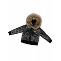 Bomber "Madrid", Natural Fur - Black