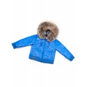 Bomber "Madrid", natural fur - Blue