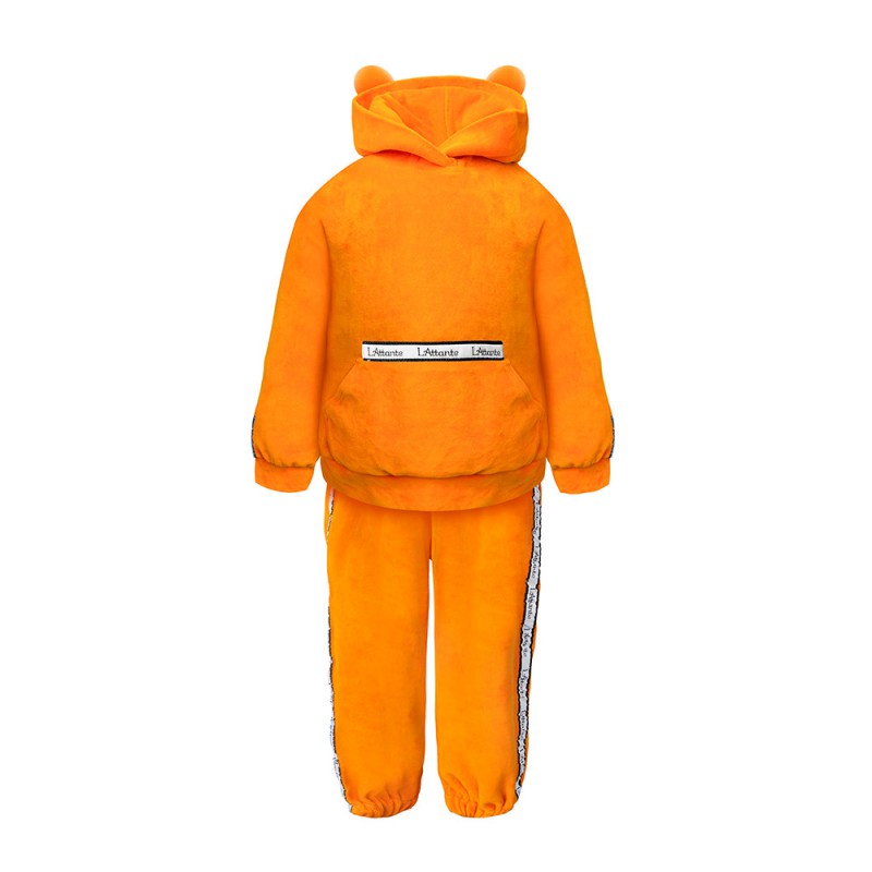 Tracksuit Set - VELVET - Orange 