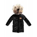 Children's Winter Coat - Natural Fur - black