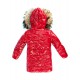 Children's Winter Coat - Natural Fur - red