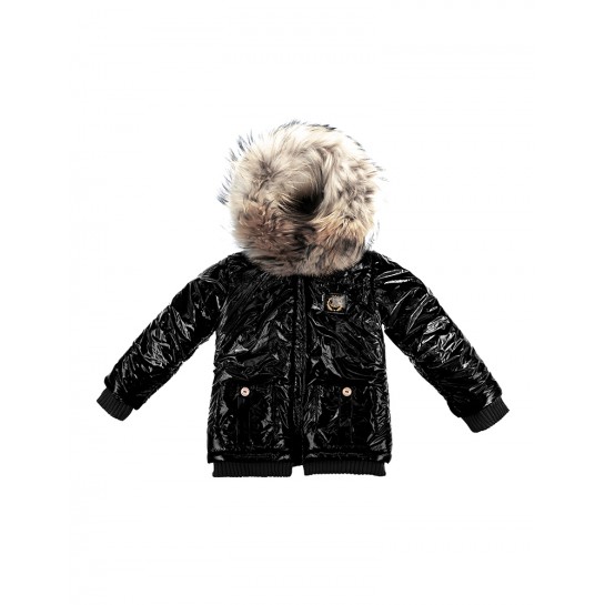 Winter Jacket - Limited Edition -"Per Sempre" , natural fur - black