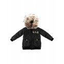 Winter Jacket - Limited Edition - "Per Sempre" , Natural Fur - black - matte