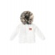 Children's winter jacket - artificial fur - white