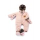 Baby jumpsuit, Winter LAttante, with detachable Natural Fur - pink