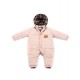 Baby jumpsuit, Winter LAttante, with detachable Natural Fur - pink