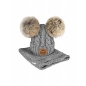 Cap and chimney - gray color - Natural Fur