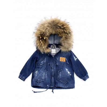 Parka Jacket - Jeans with natural fur