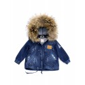 Parka Jacket - Jeans with natural fur