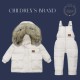 Winter Baby Overalls, Two-Piece with Ecological Fur - Pink