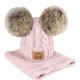 Winter Baby Overalls, Two-Piece with Ecological Fur - Pink