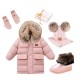 Children's Winter Coat - Natural Fur - powder pink