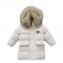 Children's Winter Coat - Natural Fur - powder pink