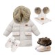 Children's Winter Coat - Natural Fur - powder pink