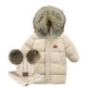 Children's Winter Coat - Natural Fur - powder pink