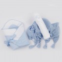 Sky blue layette for a good beginning