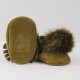 Khaki moccasins "made with love" 