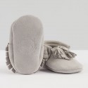 Light gray moccasins