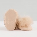 Ecru moccasins  "made with love"