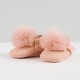 Powder pink moccasins "made with love"