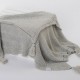 A light grey scented blanket with a hood